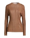 Diana Gallesi Woman Sweater Brown Size Xl Viscose, Polyamide, Metallic Fiber In Brown