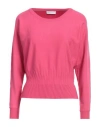 Diana Gallesi Woman Sweater Fuchsia Size M Viscose, Polyester, Polyamide, Elastane In Pink