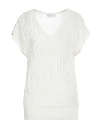 Diana Gallesi Woman Sweater Ivory Size L Viscose, Polyamide In White