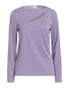 Diana Gallesi Woman Sweater Lilac Size 8 Viscose, Polyamide, Polyester, Elastane In Purple