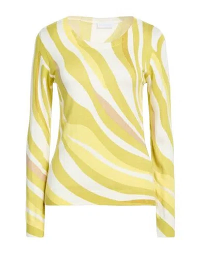 Diana Gallesi Woman Sweater Lime Green Size L Viscose, Polyamide