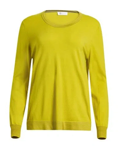 Diana Gallesi Woman Sweater Lime Green Size Xl Polyester, Viscose, Acrylic, Polyamide In Yellow