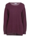 Diana Gallesi Woman Sweater Plum Size Xl Mohair Wool, Cashmere In Purple