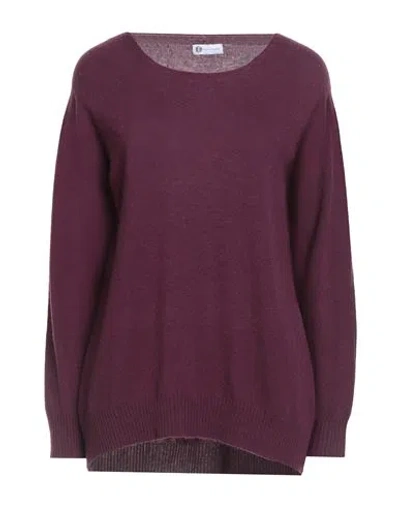 Diana Gallesi Woman Sweater Plum Size Xl Mohair Wool, Cashmere In Purple