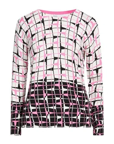 DIANA GALLESI DIANA GALLESI WOMAN SWEATER WHITE SIZE XXL VISCOSE, POLYAMIDE