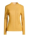 Diana Gallesi Woman Sweater Yellow Size Xl Viscose, Polyamide, Metallic Fiber In Gold