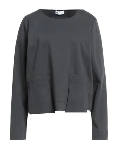 Diana Gallesi Woman T-shirt Charcoal Size 8 Viscose, Polyamide, Elastane In Gray