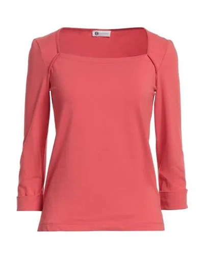 Diana Gallesi Woman T-shirt Coral Size 14 Cotton, Elastane