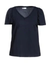 Diana Gallesi Woman T-shirt Midnight Blue Size 6 Viscose, Polyamide
