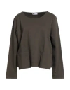 Diana Gallesi Woman T-shirt Military Green Size 12 Viscose, Polyamide, Elastane In Brown