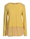 Diana Gallesi Woman T-shirt Mustard Size 8 Viscose, Elastane, Polyester In Yellow