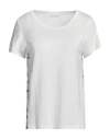 Diana Gallesi Woman T-shirt White Size L Viscose, Elastane, Cotton In White