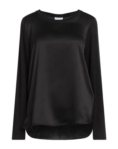 Diana Gallesi Woman Top Black Size 12 Viscose, Elastane, Polyester