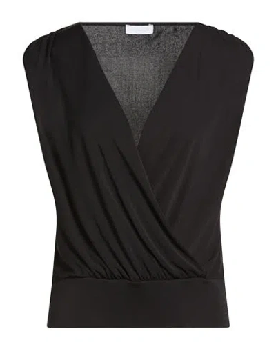 Diana Gallesi Woman Top Black Size 6 Polyester