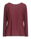 Diana Gallesi Woman Top Burgundy Size 10 Polyester, Viscose, Elastane In Red