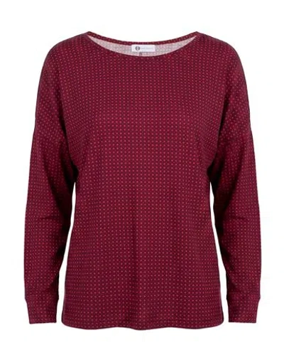 Diana Gallesi Woman Top Burgundy Size 8 Polyester, Viscose, Elastane In Multi
