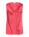 Diana Gallesi Woman Top Coral Size 10 Polyester In Red