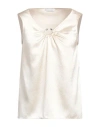 Diana Gallesi Woman Top Cream Size 4 Polyester In White