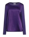 Diana Gallesi Woman Top Dark Purple Size 10 Viscose, Elastane
