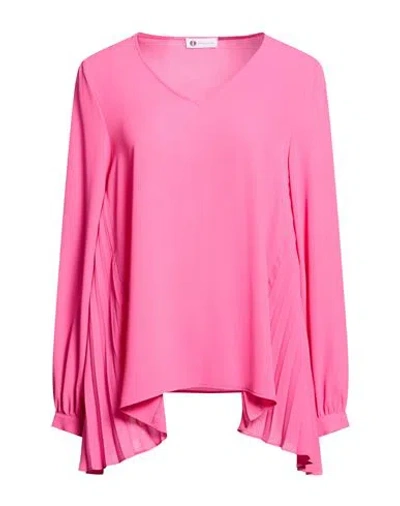 Diana Gallesi Woman Top Fuchsia Size 6 Polyester In Pink