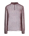 Diana Gallesi Woman Top Garnet Size 8 Polyester, Metallic Fiber In Red