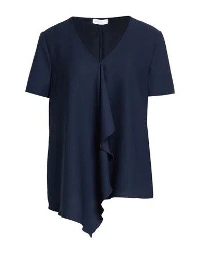 Diana Gallesi Woman Top Midnight Blue Size 14 Polyester