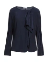 Diana Gallesi Woman Top Midnight Blue Size 6 Viscose In Blue
