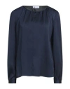 Diana Gallesi Woman Top Navy Size 8 Polyester In Blue
