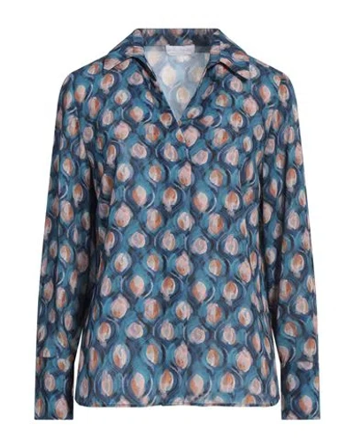 Diana Gallesi Woman Top Pastel Blue Size 14 Polyester