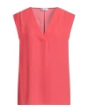 Diana Gallesi Woman Top Red Size 16 Polyester In Red