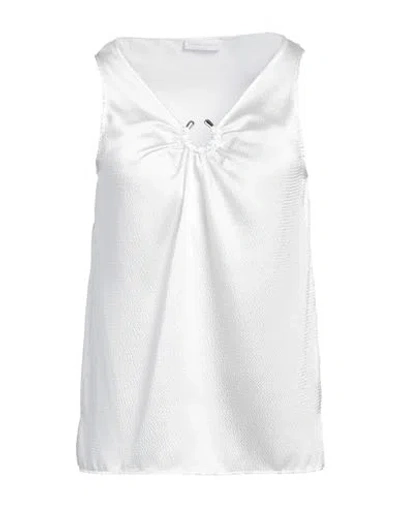 Diana Gallesi Woman Top White Size 2 Polyester