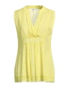 Diana Gallesi Woman Top Yellow Size 6 Viscose, Modal, Cotton In Yellow