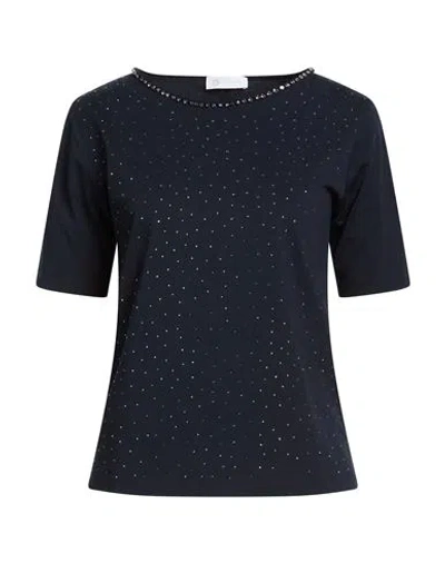 Diana Gallesi Woman T-shirt Blue Size 2 Cotton
