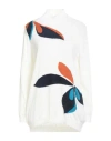 Diana Gallesi Woman Turtleneck Ivory Size L Polyester, Acrylic, Polyamide, Viscose, Wool In White