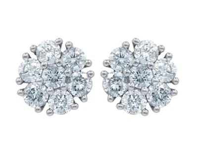 Diana M. 0.50 Diamond Cluster Studs In Silver