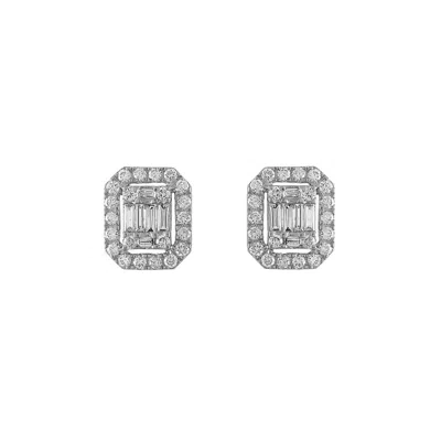 Diana M. Fine Jewelry 14k 0.75 Ct. Tw. Diamond Earrings In Silver
