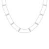 Diana M. 14 Kt White Gold, 12" Diamond Ladder Choker Necklace Featuring .71 Cts Tw Round Diamonds In Silver