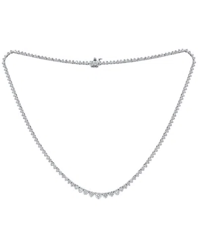 Diana M. Fine Jewelry 14k 6.50 Ct. Tw. Diamond Necklace In Silver
