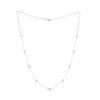 Diana M. 14 Kt White Gold, 30" Diamonds-by-the-yard Necklace Featuring 1.50 Cts Tw Round, Brilliant Cut Diamo In Silver