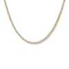 Diana M. 14 Kt Yellow Gold, 16" Diamond Tennis Necklace Featuring 11.75 Cts Tw Diamonds In Silver