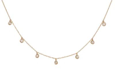 Diana M. 14 Kt Yellow Gold, 17" Diamonds-by-the-yard Necklace Featuring 0.75 Cts Tw Round Diamonds