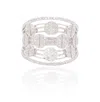 Diana M. 14 K/w Ring With 0.50ct Diamonds / 5.24 Gm / 174 St In Silver