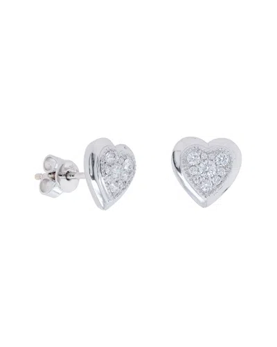 Diana M. 14k 0.22 Ct. Tw. Diamond Earrings In White