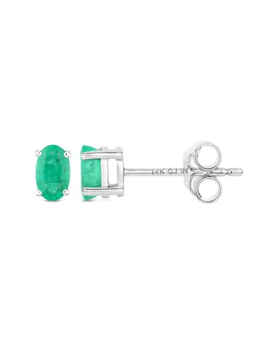 DIANA M. DIANA M. 14K 0.38 CT. TW. ZAMBIAN EMERALD EARRINGS