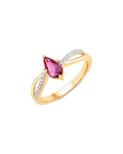 Diana M. 14k 0.52 Ct. Tw. Diamond & Ruby Ring In Gold