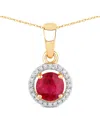 Diana M. 14k 0.62 Ct. Tw. Diamond & Ruby Pendant In Gold