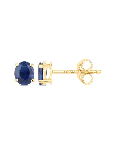 DIANA M. DIANA M. 14K 0.68 CT. TW. BLUE SAPPHIRE EARRINGS