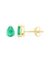 Diana M. 14k 0.70 Ct. Tw. Zambian Emerald Earrings In Gold