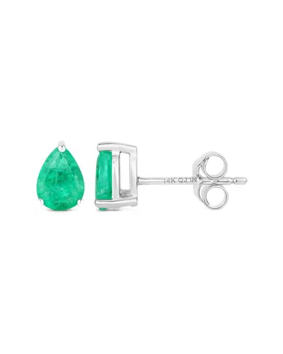 Diana M. 14k 0.70 Ct. Tw. Zambian Emerald Earrings In Metallic