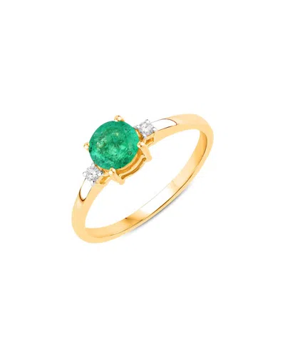 Diana M. 14k 0.71 Ct. Tw. Diamond & Zambian Emerald Ring In Gold